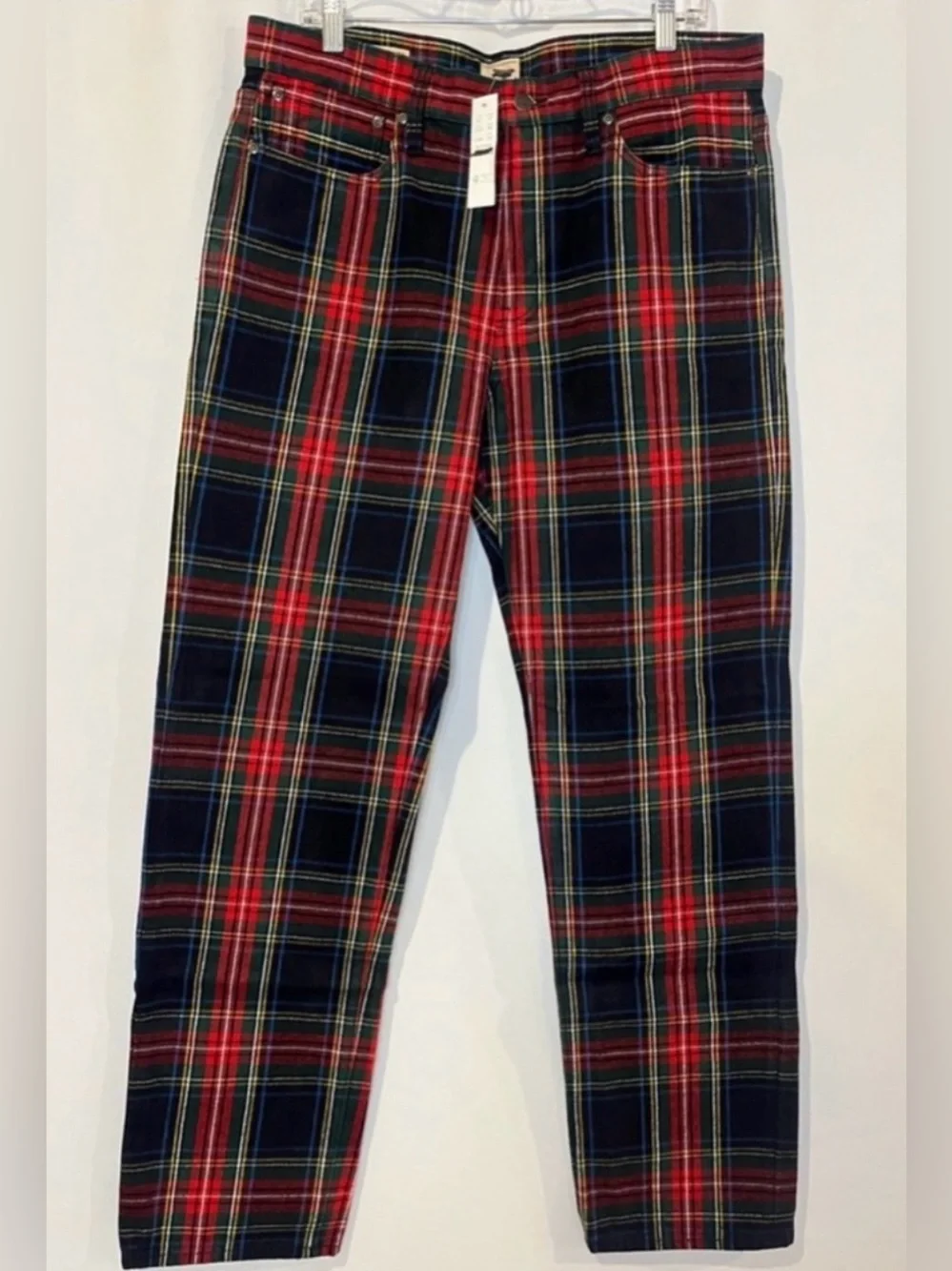 J.Crew Classic five-pocket brushed twill pant in plaid